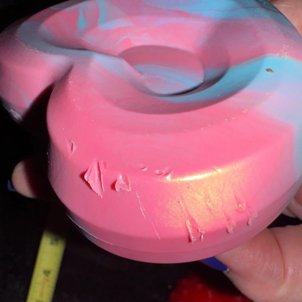 Bark Box Super Chewer M-L solid nylon tie dye heart dog toy